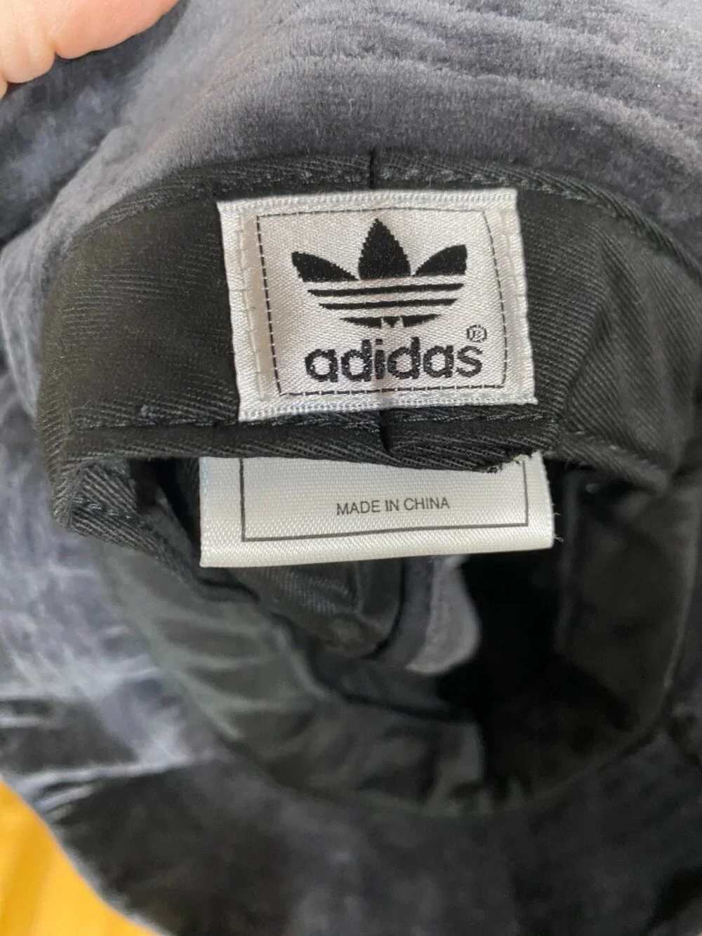 ADIDAS Originals Charcoal Gray Velour Bucket Hat Trefoil Logo NWOT One Size Y2K